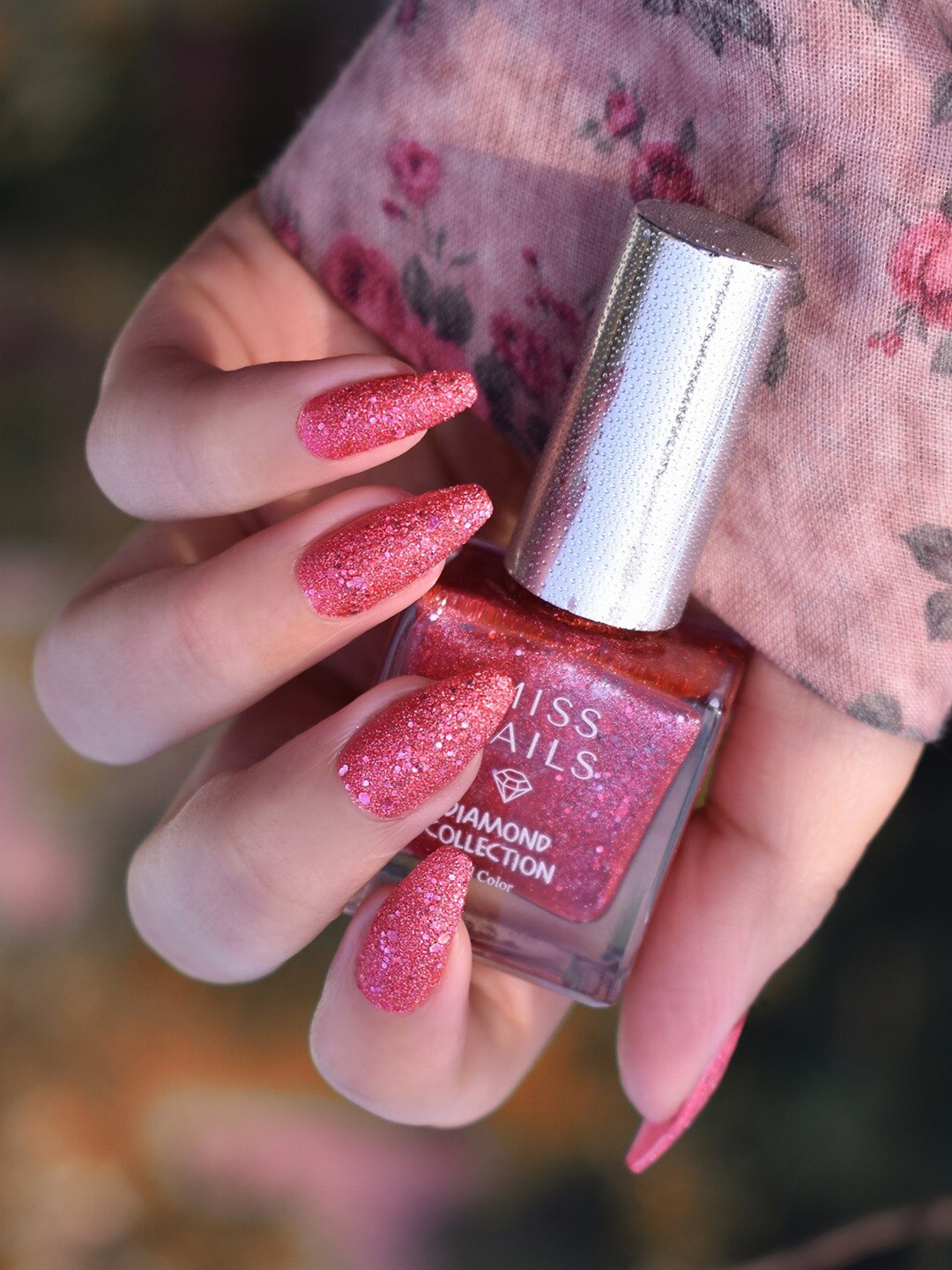 

MISS NAILS Diamond Collection Vegan & Long Lasting Nail Polish - Sweet Saviour 18, Pink