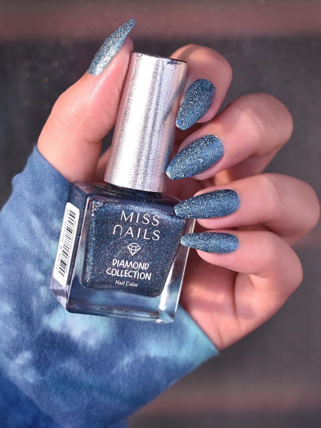 

MISS NAILS Diamond Collection 15 Toxic Free Long Lasting Nail Polish - Rise & Shine, Blue