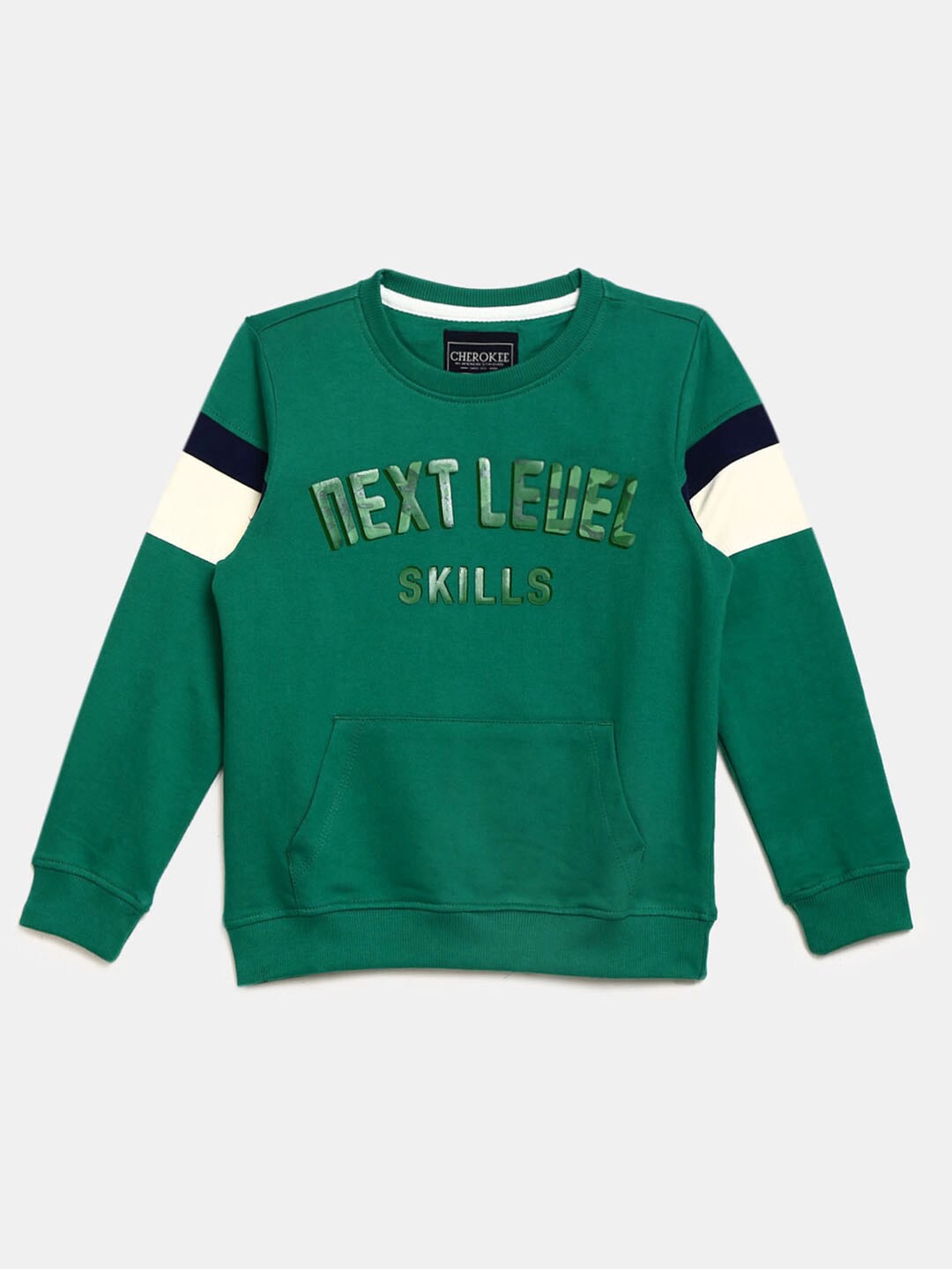 

V-Mart Kids Green Typography Printed Cotton T-shirt