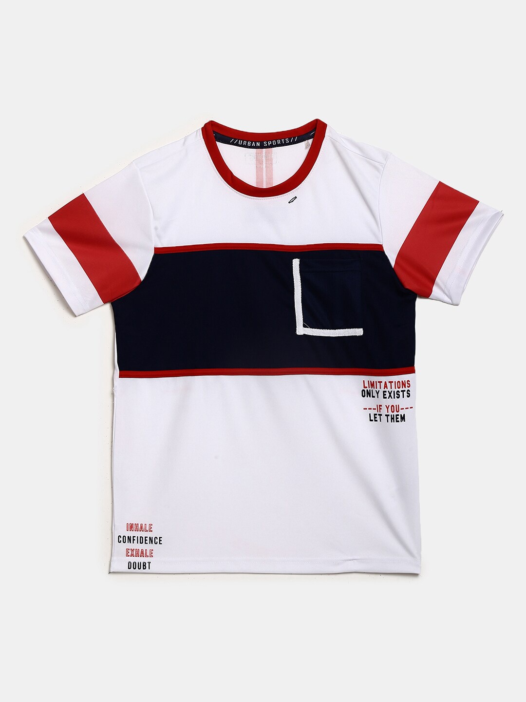 

Cherokee Boys White & Red Colourblocked T-shirt