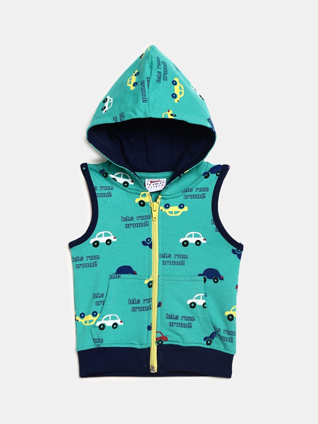 

V-Mart Kids Green Printed Hooded T-shirt