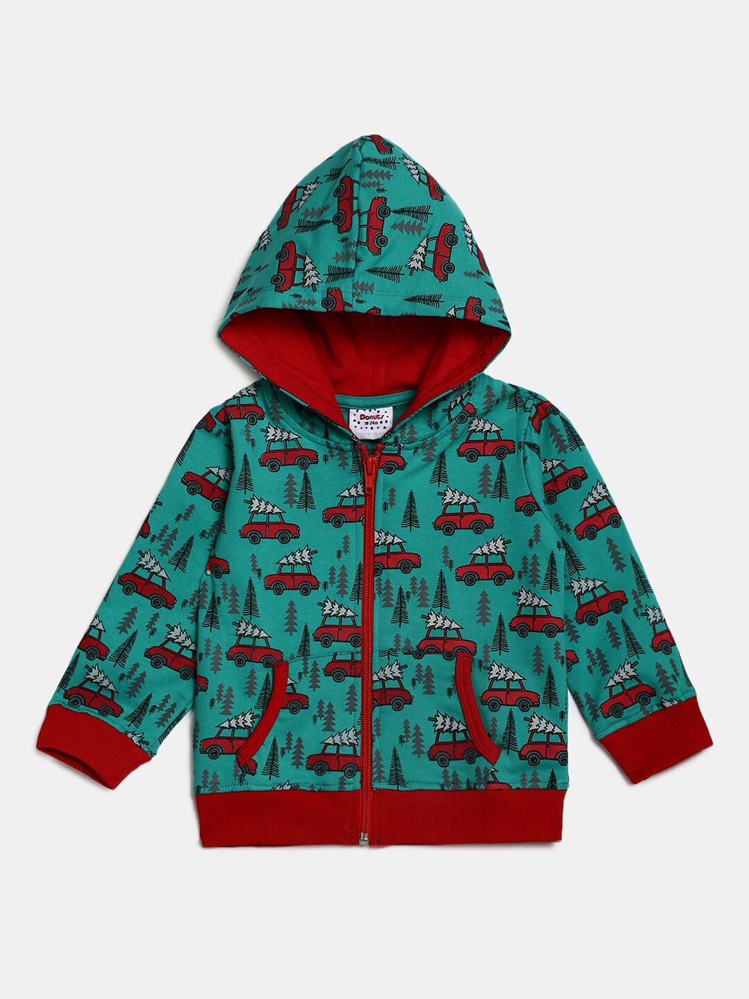 

V-Mart Kids Green & Red Printed T-shirt