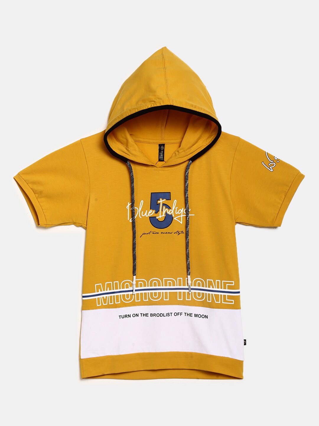 

V-Mart Kids Mustard Yellow Typography Printed T-shirt
