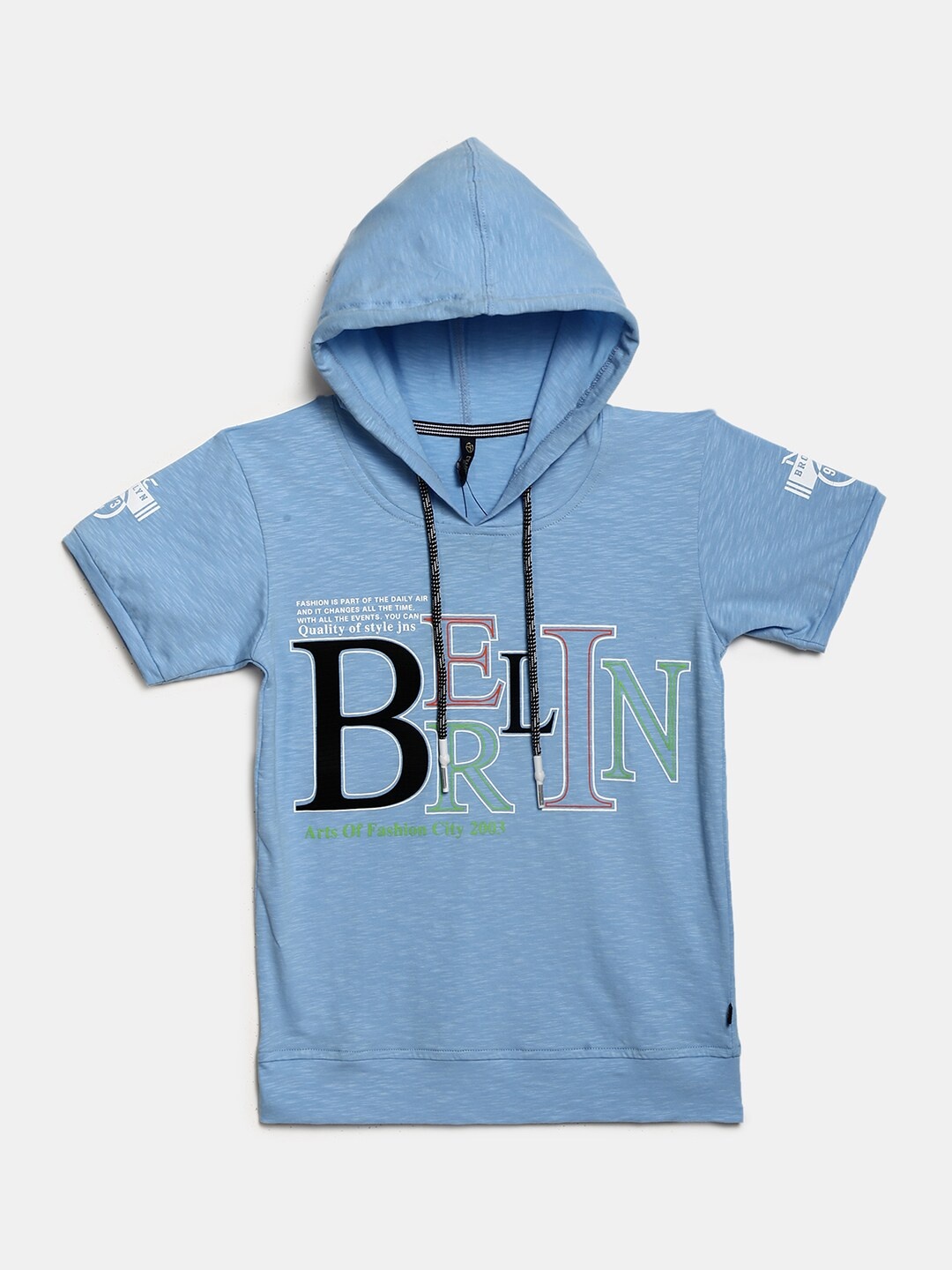 

V-Mart Kids Blue Typography Printed T-shirt