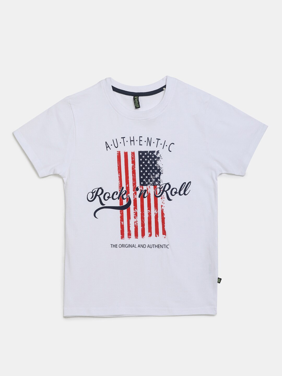 

V-Mart Kids White Typography Printed T-shirt