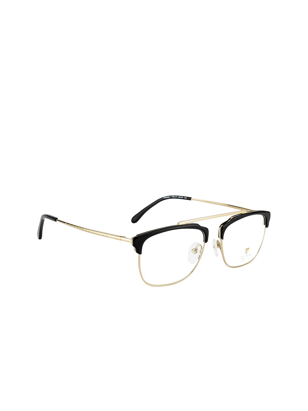 

Ted Smith Unisex Gold-Toned & Transparent Full Rim Browline Frames