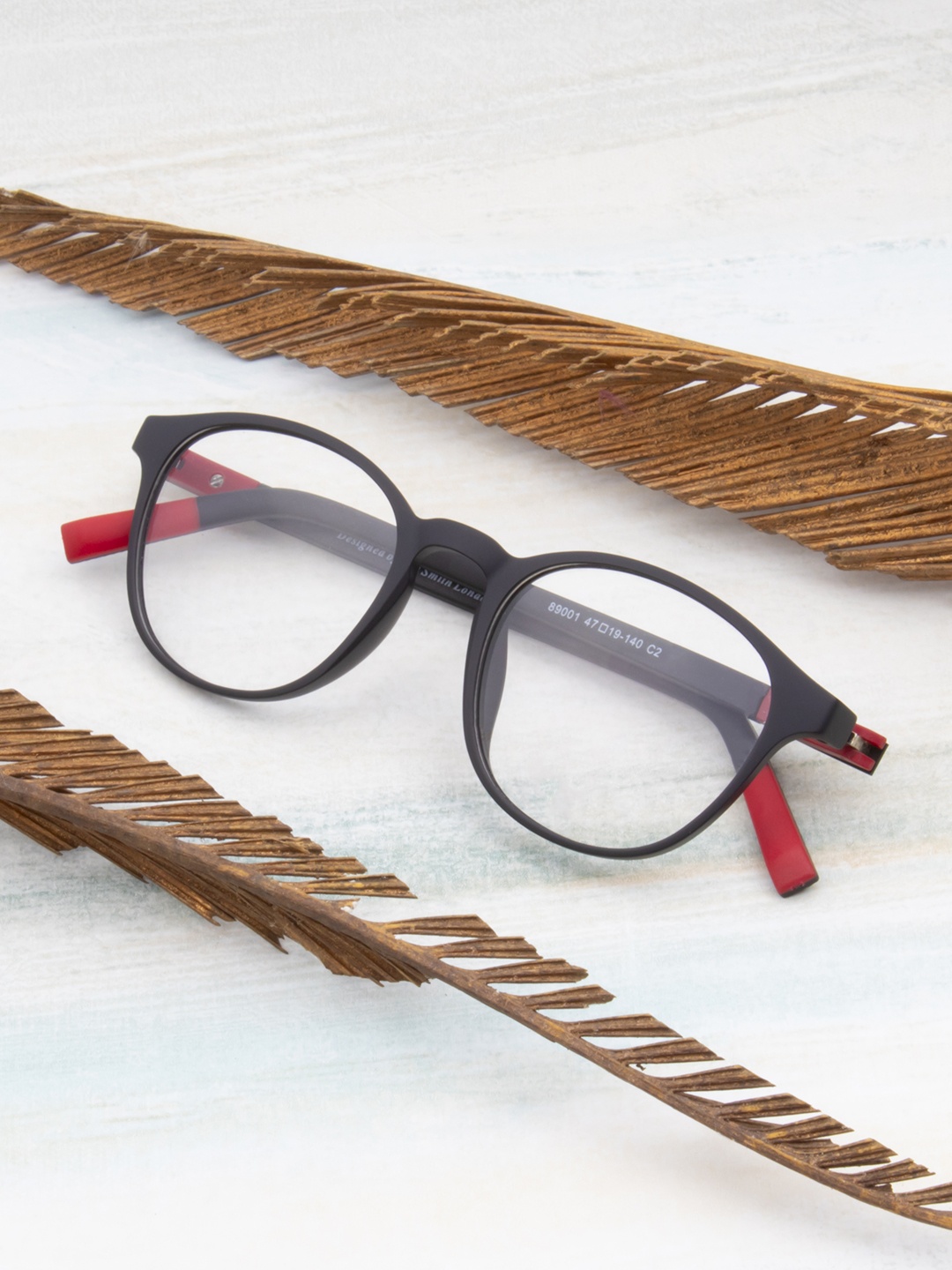 

Ted Smith Unisex Black Full Rim Round Frames Eyeglasses
