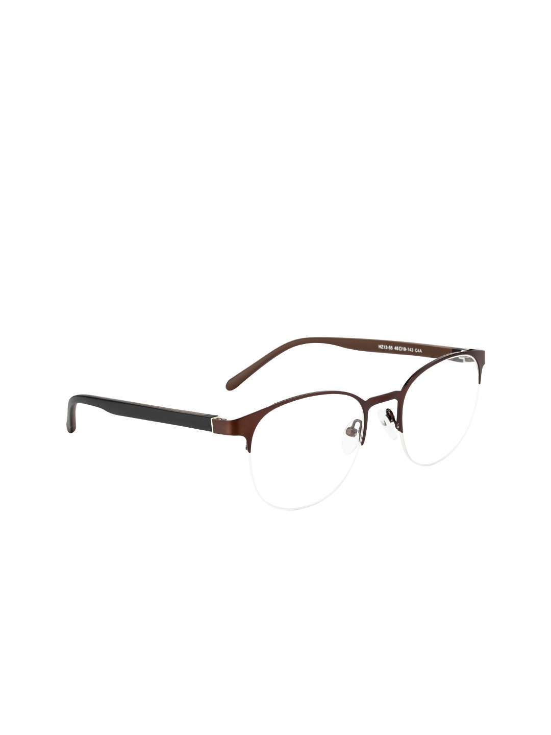 

Ted Smith Unisex Maroon Half Rim Round Frames Eyeglasses