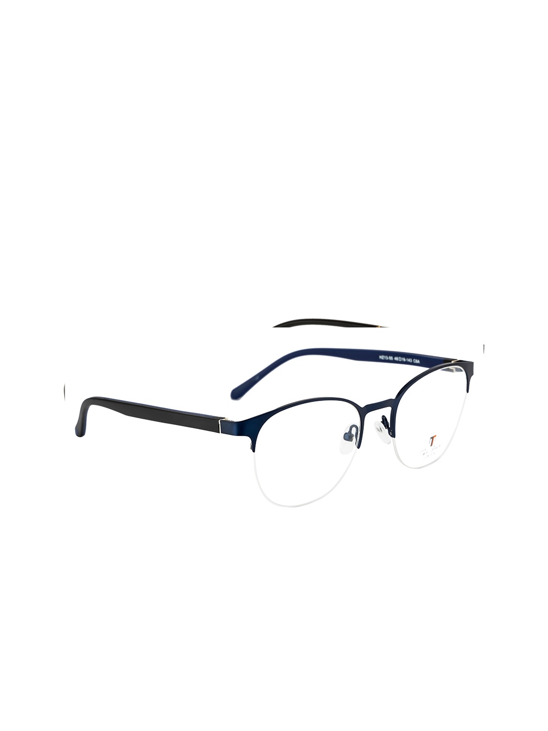 

Ted Smith Unisex Blue Half Rim Round Frames Eyeglasses