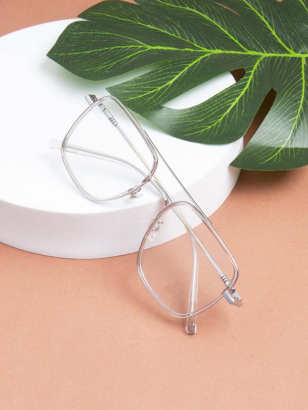 

Ted Smith Unisex Transparent Full Rim Square Frames Eyeglasses
