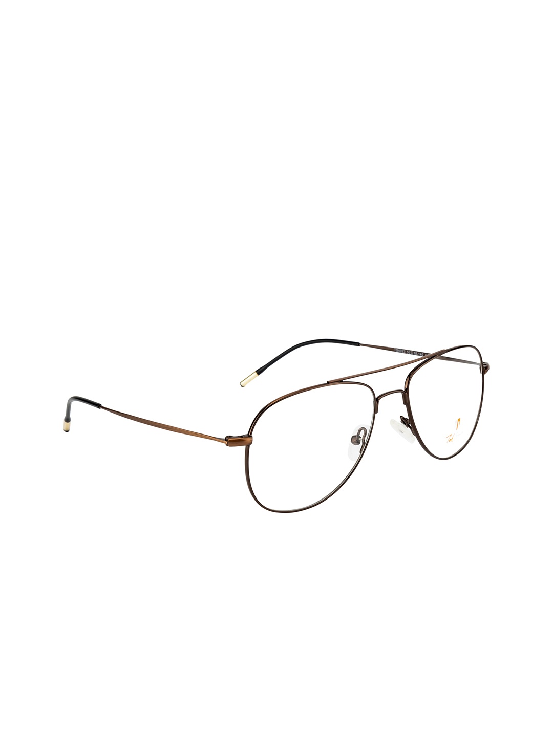 

Ted Smith Unisex Copper-Toned & Transparent Full Rim Aviator Frames