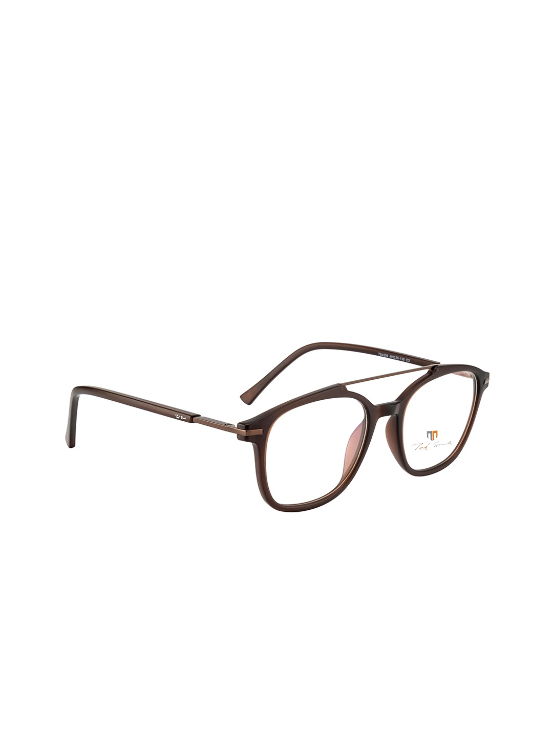 

Ted Smith Unisex Brown Full Rim Aviator Frames