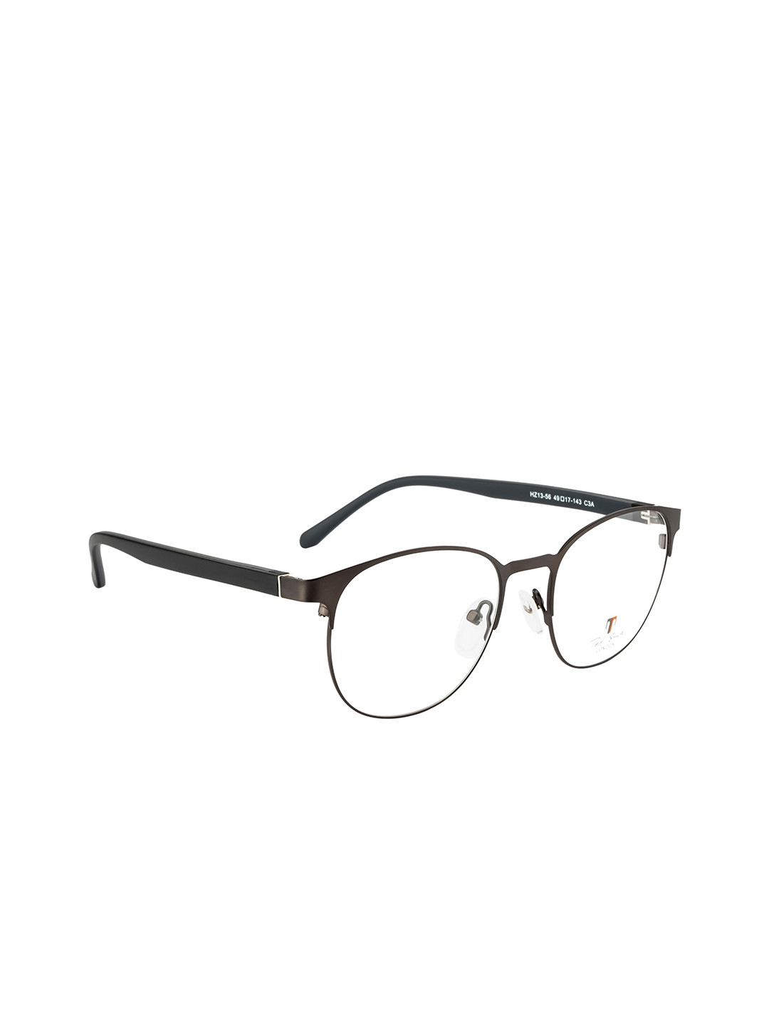 

Ted Smith Unisex Transparent & Black Full Rim Round Frames