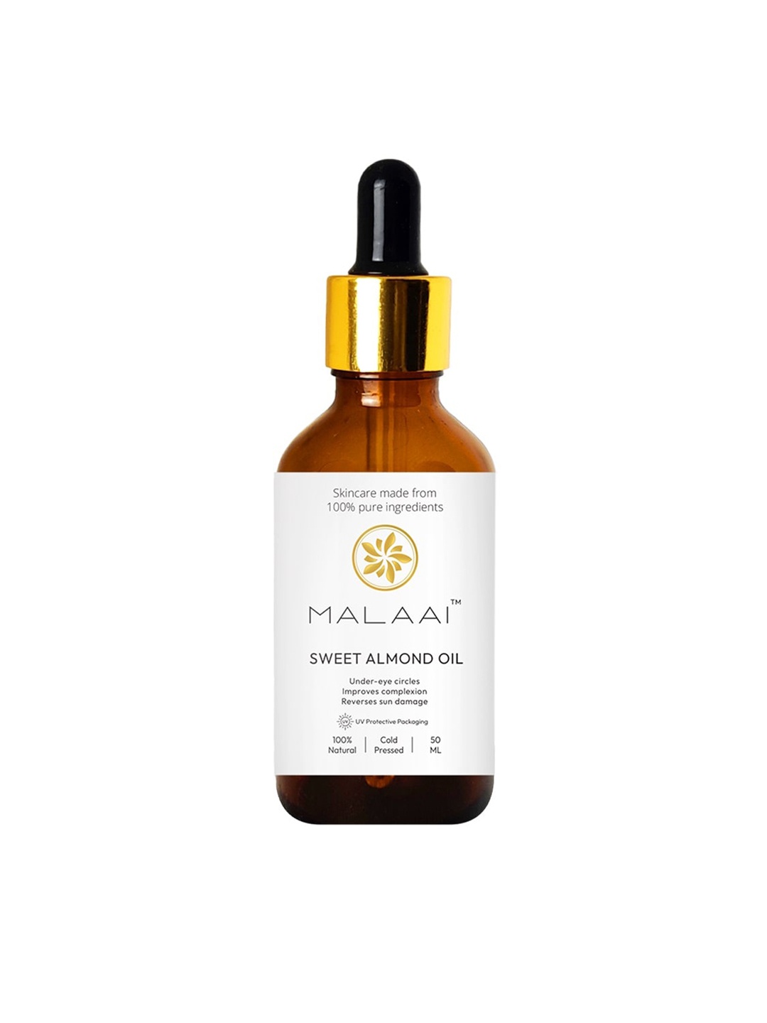 

MALAAI Cold-Pressed Sweet Almond Natural Oil 50 ml, White