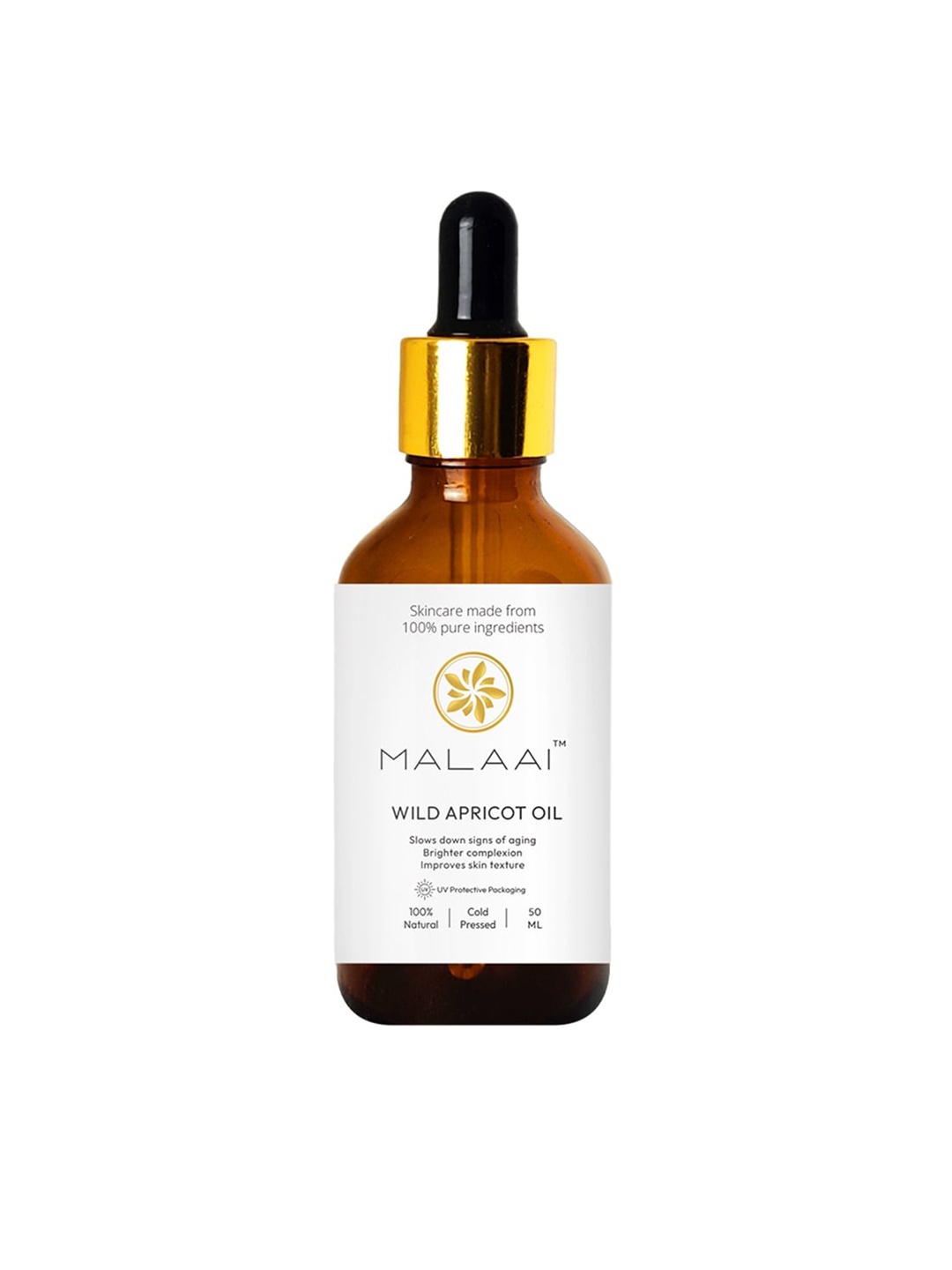 

MALAAI Cold Pressed Wild Apricot Natural Oil - 50ml, White