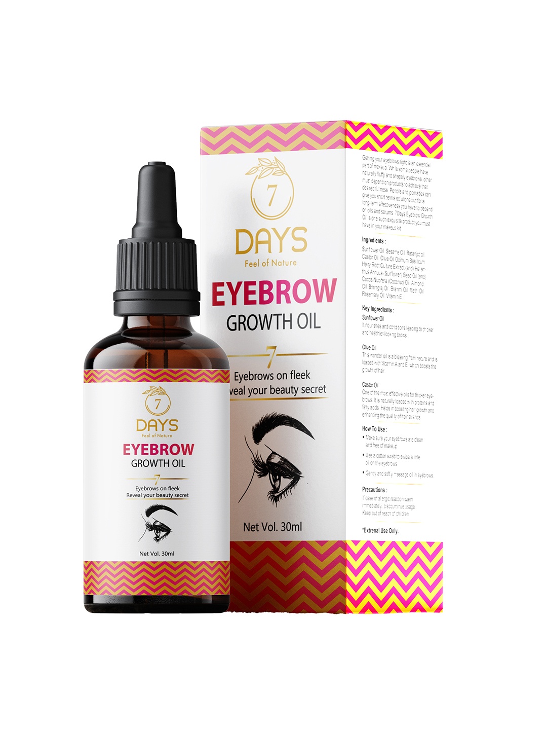 

7 DAYS Eyebrow Growth Oil with Proteins & Ceramides 30 ml, White