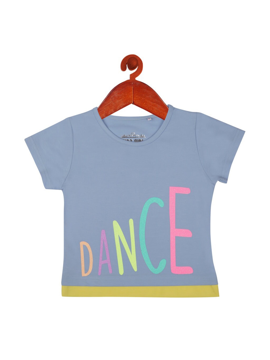 

Tiny Girl Blue Typography Print Top