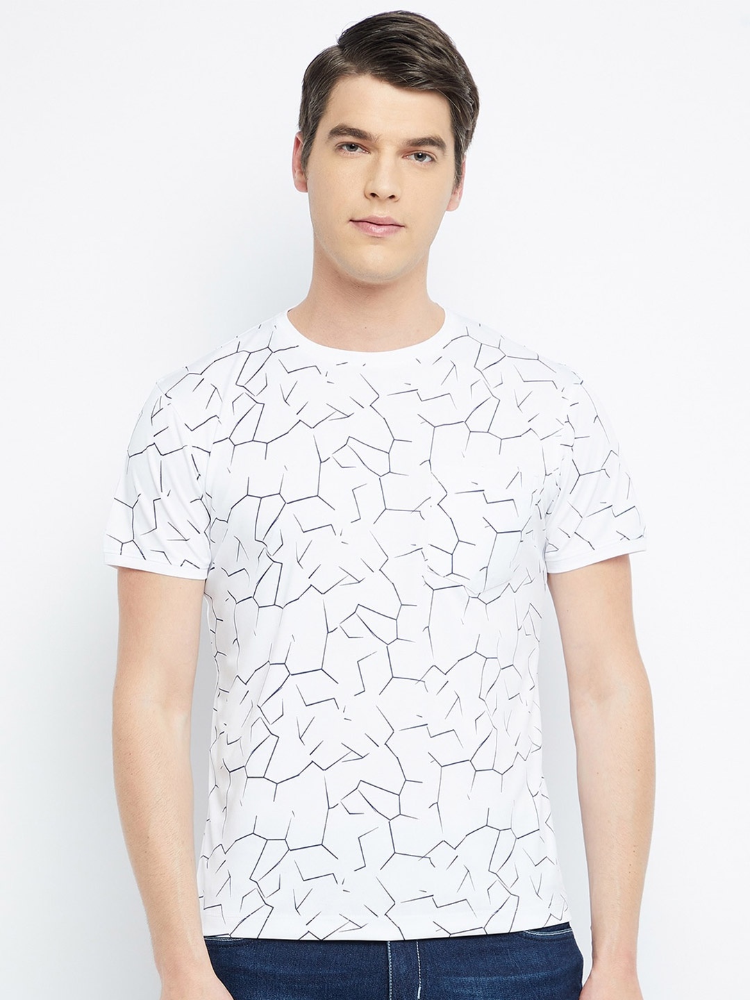 

Adobe Men White Printed T-shirt