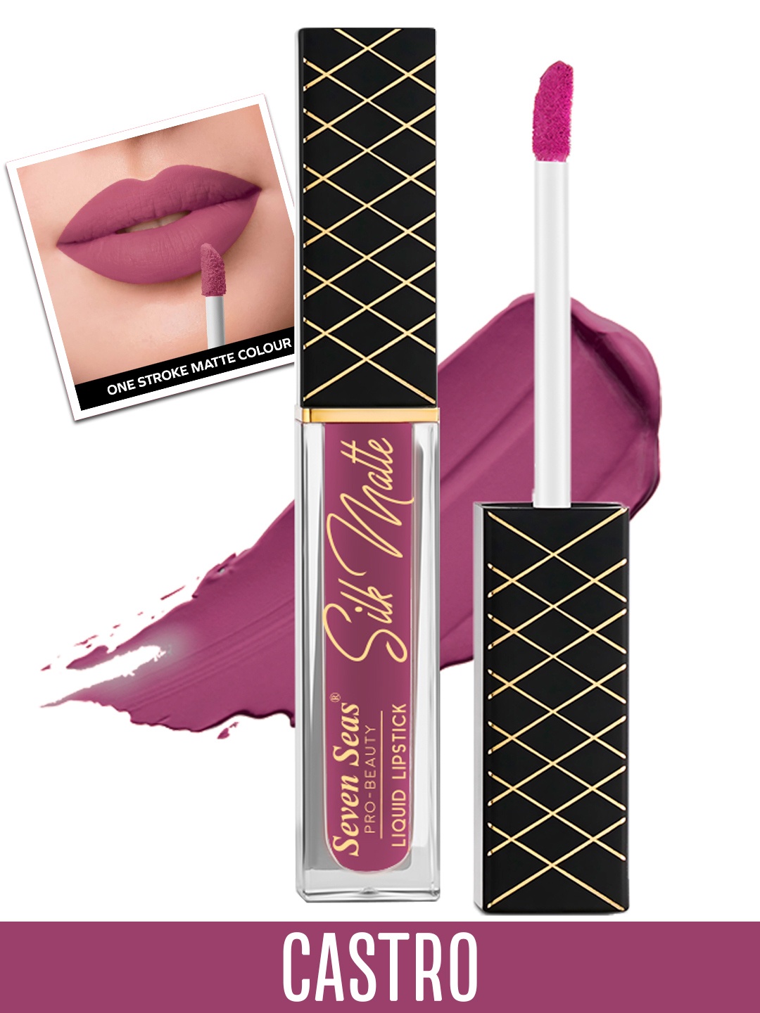 

Seven Seas Silk Matte Liquid Lipstick 8g - Castro, Purple