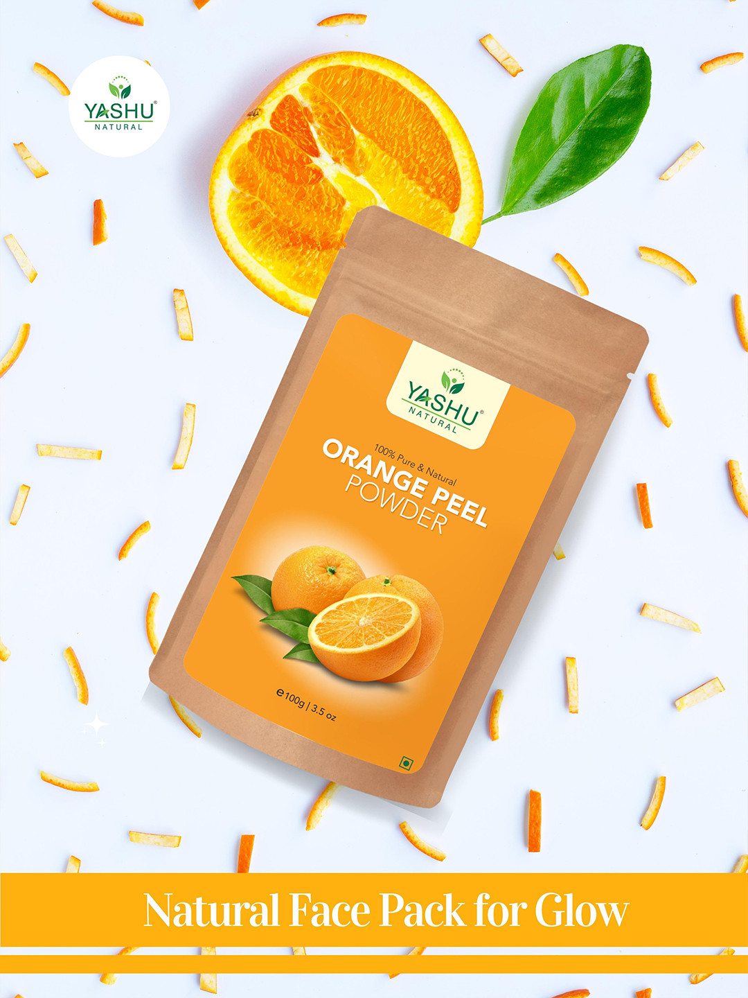 

YASHU 100% Pure & Natural Orange Peel Powder for Skin Care - 100 g