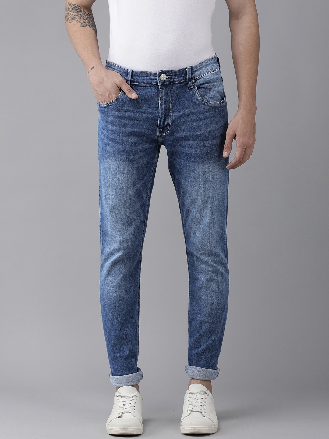 

U.S. Polo Assn. Denim Co. Denim Co Men Blue Slim Fit Light Fade Stretchable Jeans