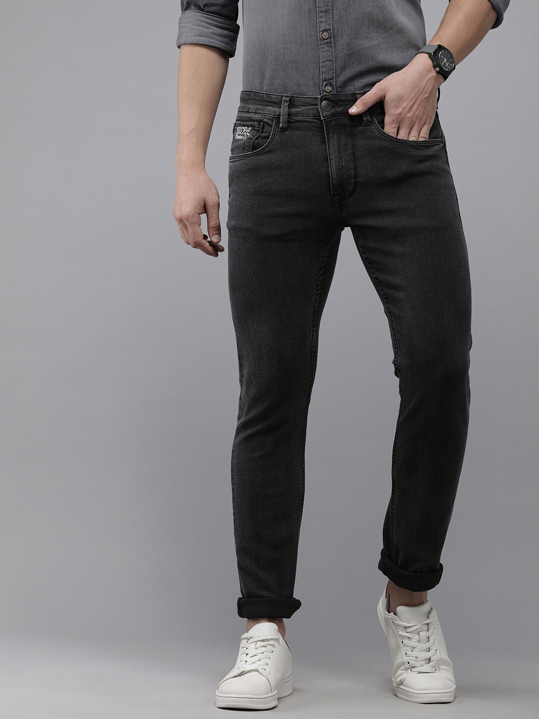 

U S Polo Assn Denim Co Men Grey Regallo Skinny Fit Stretchable Jeans