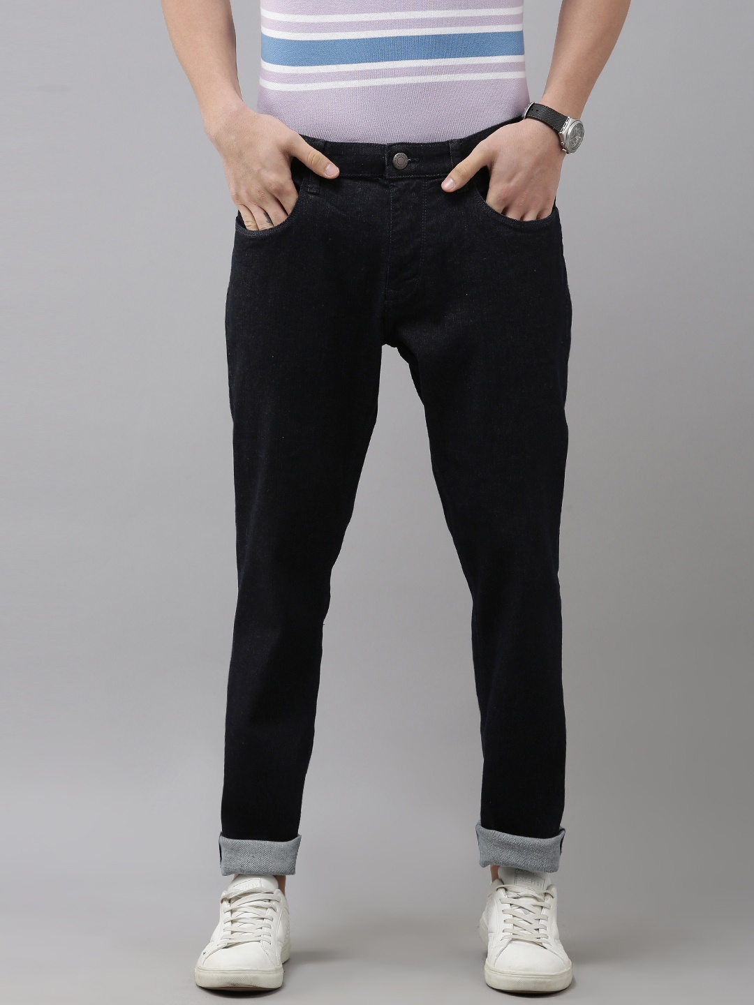 

U.S. Polo Assn. Denim Co. Denim Co Men Navy Blue Slim Fit Stretchable Jeans
