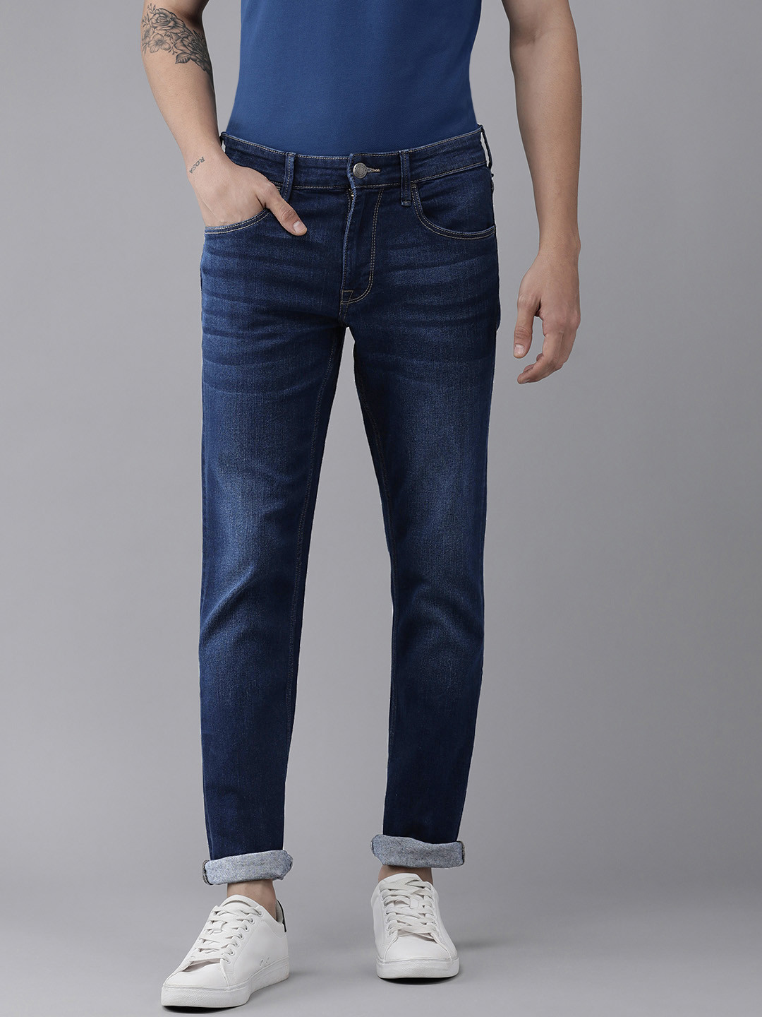 

U.S. Polo Assn. Denim Co. Denim Co Men Blue Slim Fit Light Fade Stretchable Jeans