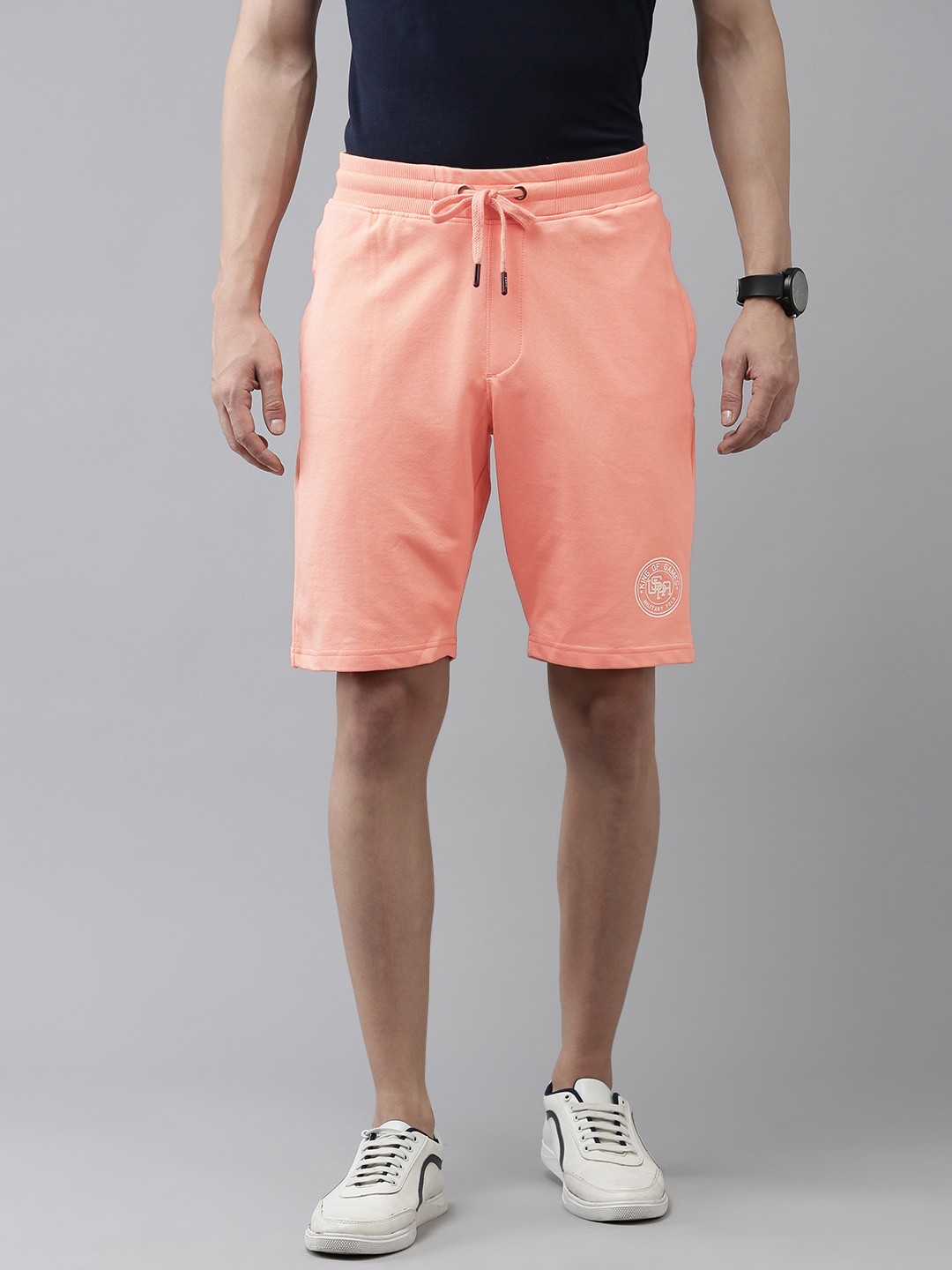 

U.S. Polo Assn. Denim Co. Men Solid Mid Rise Shorts, Peach
