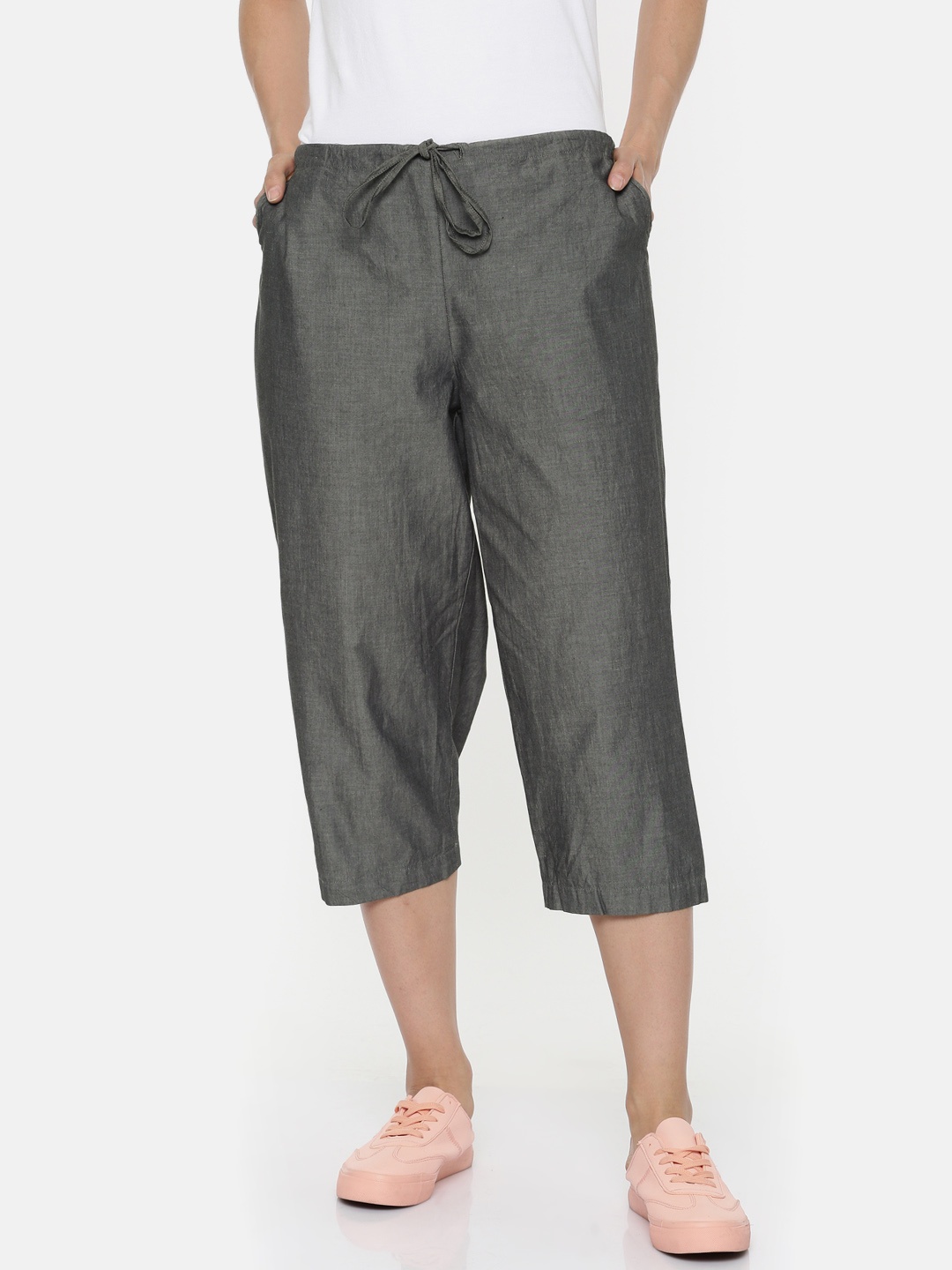 

Global Desi Women Grey Culottes Trousers