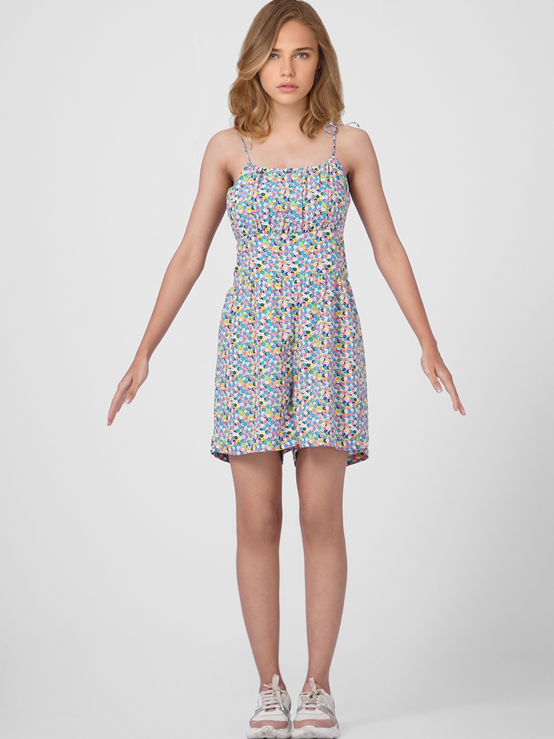 

ONLY Yellow & Blue Printed Jumpsuit