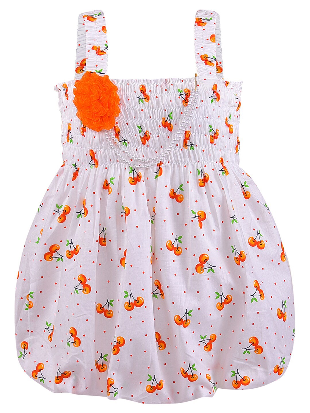 

Wish Karo Girls Orange Floral Peplum Dress