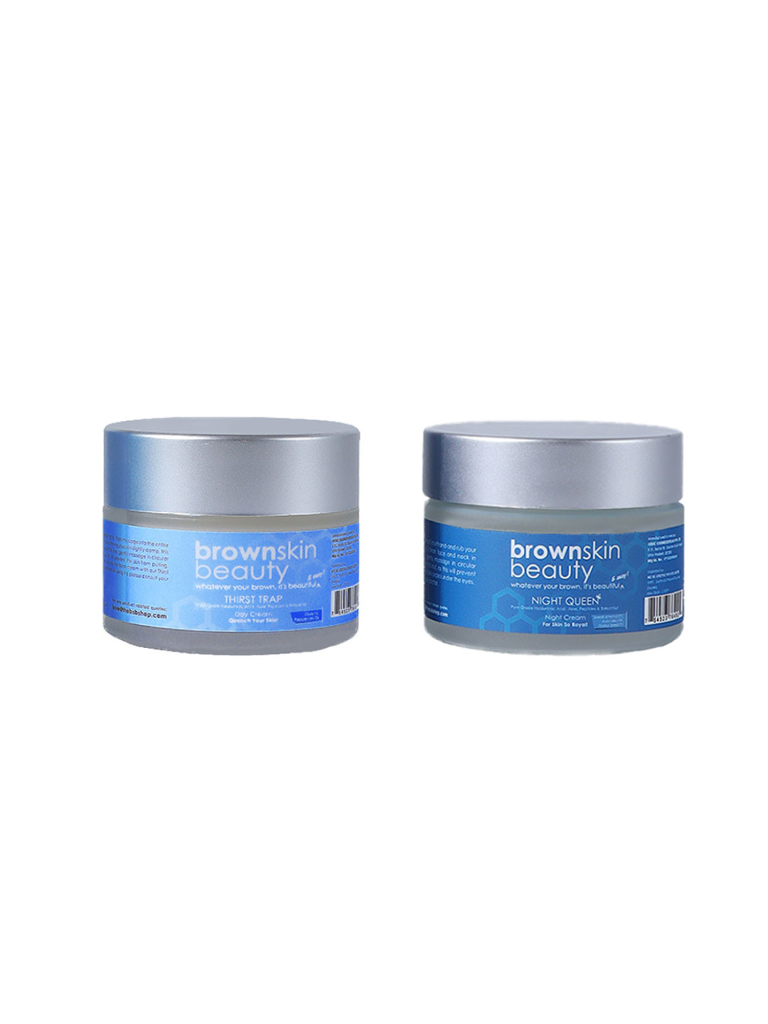 

brownskin beauty Thirst Trap Day Cream & Night Queen Night Cream Combo - 50 ml Each, Blue