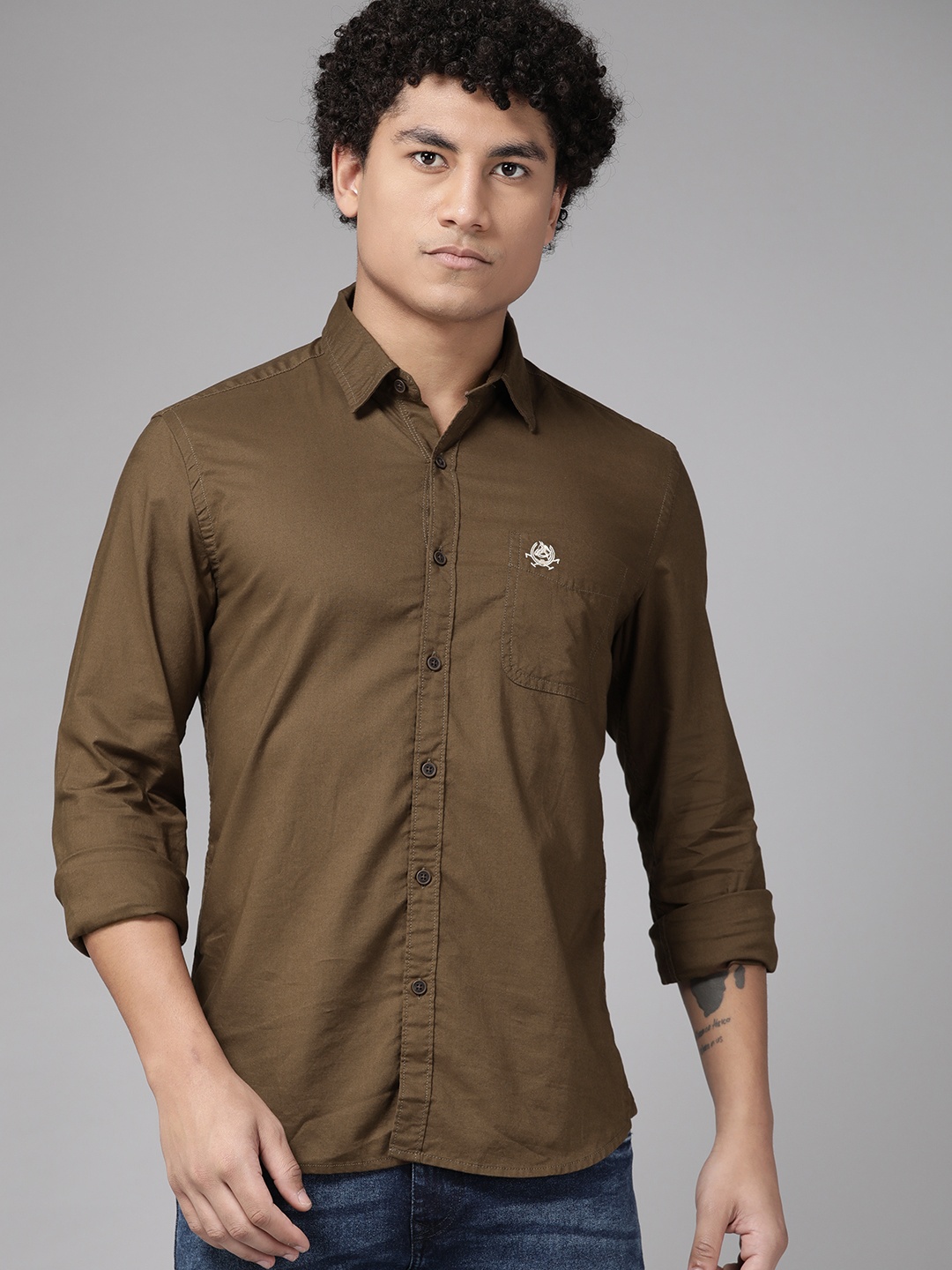 

U.S. Polo Assn. Denim Co. Pure Cotton Casual Shirt, Brown