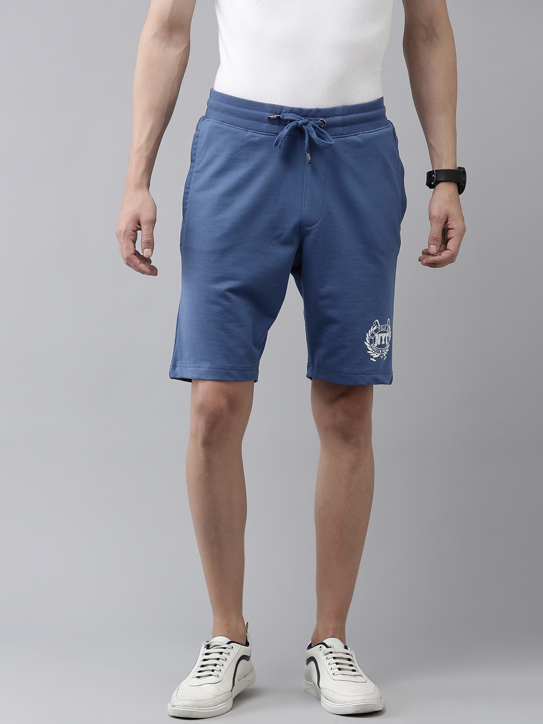 

U.S. Polo Assn. Denim Co. Men Solid Mid Rise Shorts, Navy blue