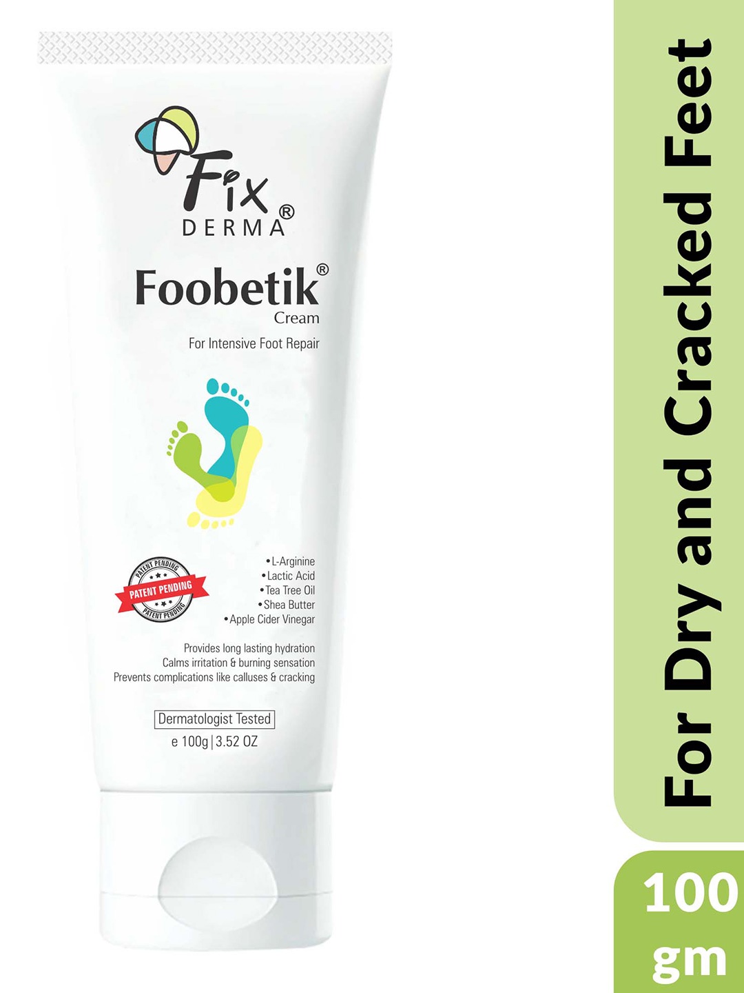 

FIXDERMA Heel Repair Foobetik Foot Cream For Normal & Diabetic Foot - 100g, White