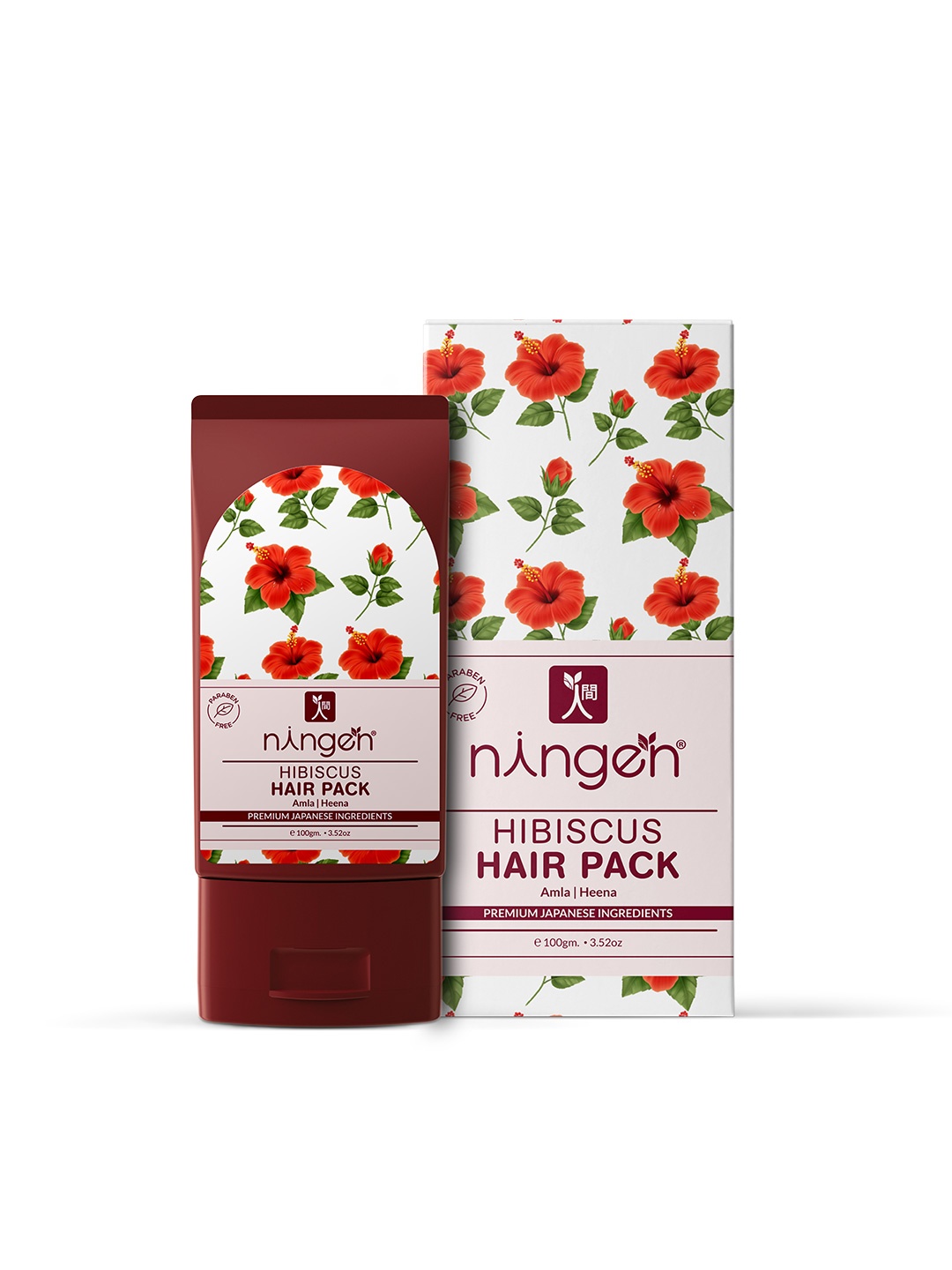 

Ningen Hibiscus Amla & Heena Hair Pack For Dandruff & Greying Dermatologically Tested, Maroon
