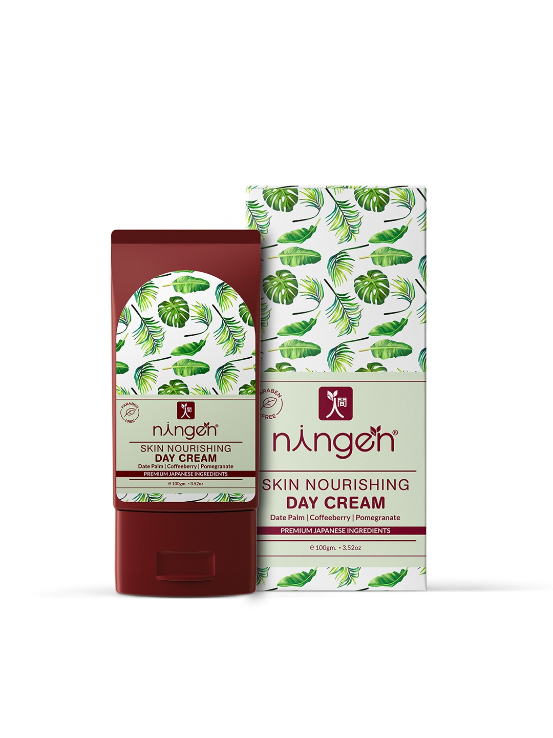 

Ningen Nourising Day Cream With Date Palm Coffeeberry & Pomegranate 100g, Maroon