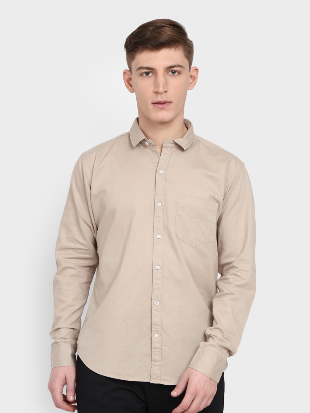 

V-Mart Men Beige Standard Casual Shirt
