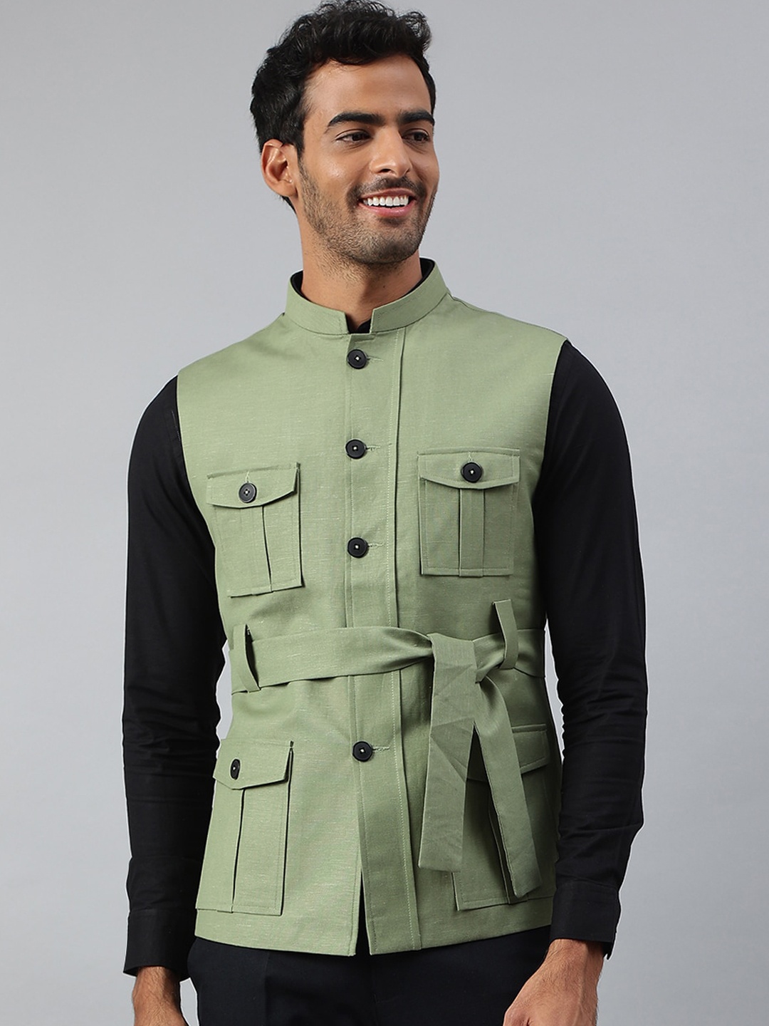 

MR BUTTON Men Green Tailored Jacket