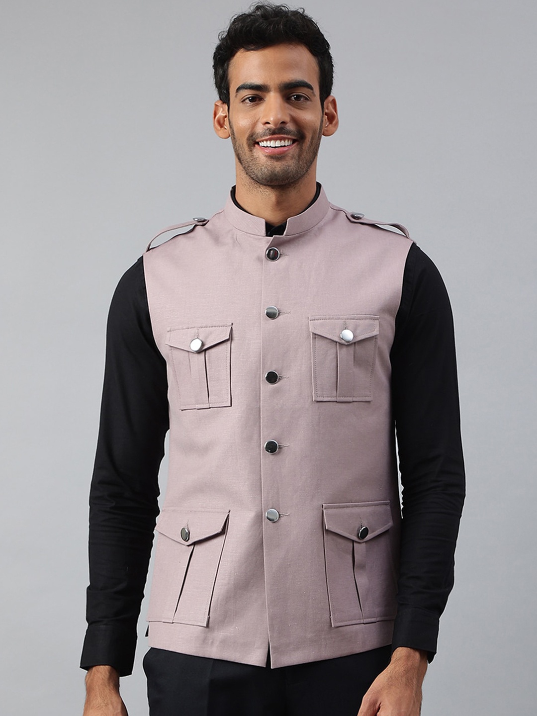 

MR BUTTON Men Mauve Tailored Jacket