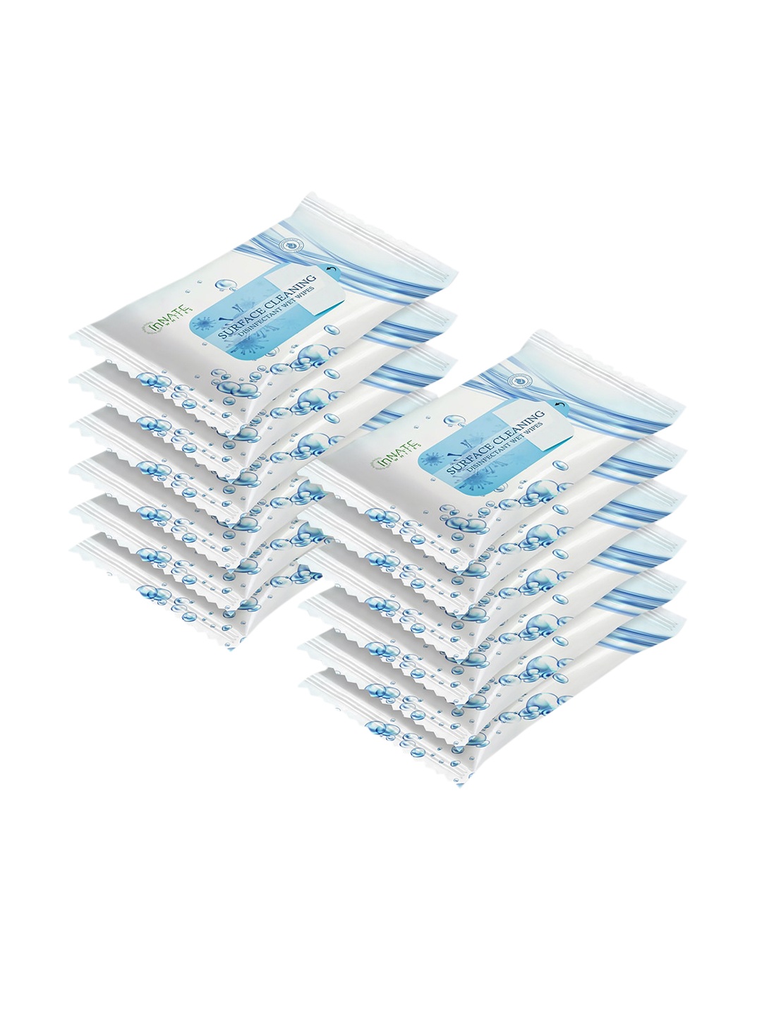 

InnateWhites Set of 12 Odourless Surface Disinfection Wipes - 30 Pulls Each, White