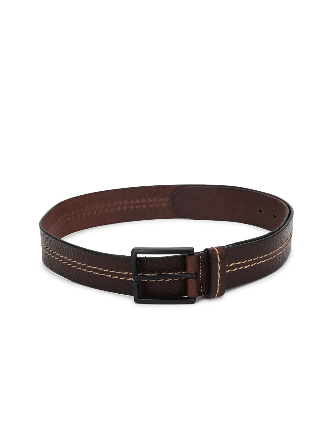 

Van Heusen Men Brown Textured Leather Belt