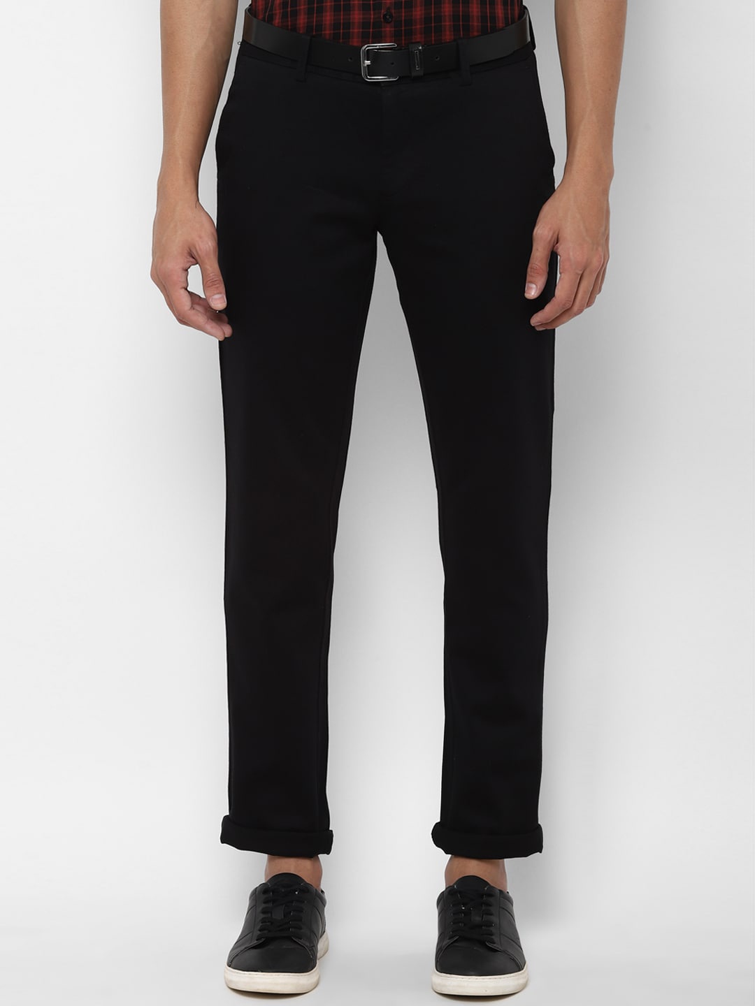 

Allen Solly Men Black Slim Fit Trousers