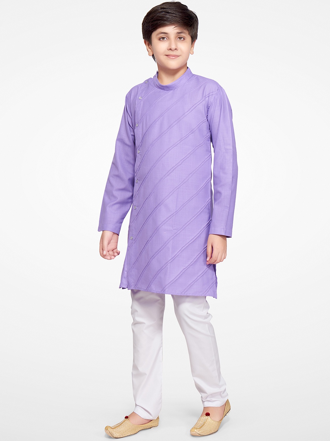 

Jeetethnics Boys Lavender Kurta with Pyjamas