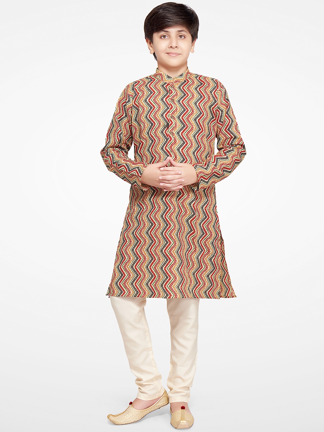 

Jeetethnics Boys Multicoloured Printed Kurta with Pyjamas, Multi