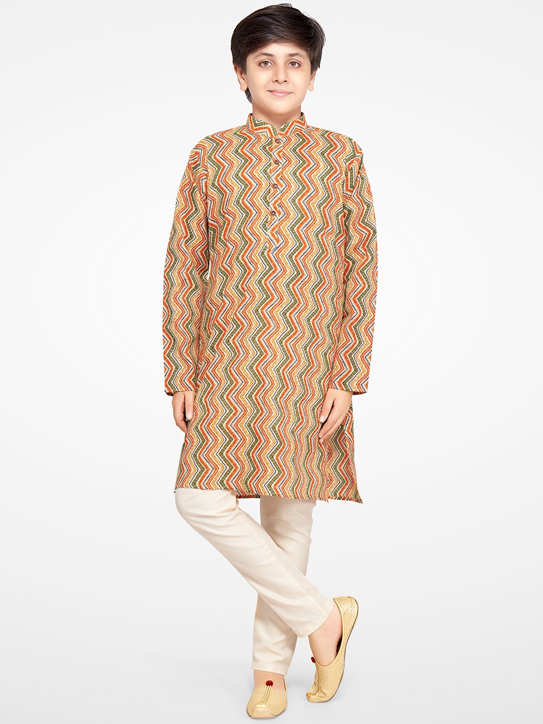 

Jeetethnics Boys Multicoloured Printed Kurta with Pyjamas, Multi