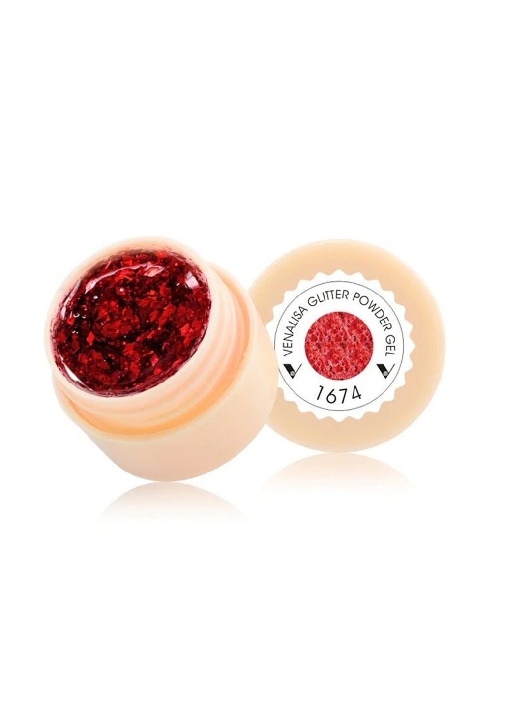 

VENALISA Glitter Powder LED & UV Gel Nail Polish 5 ml - 1674, Red