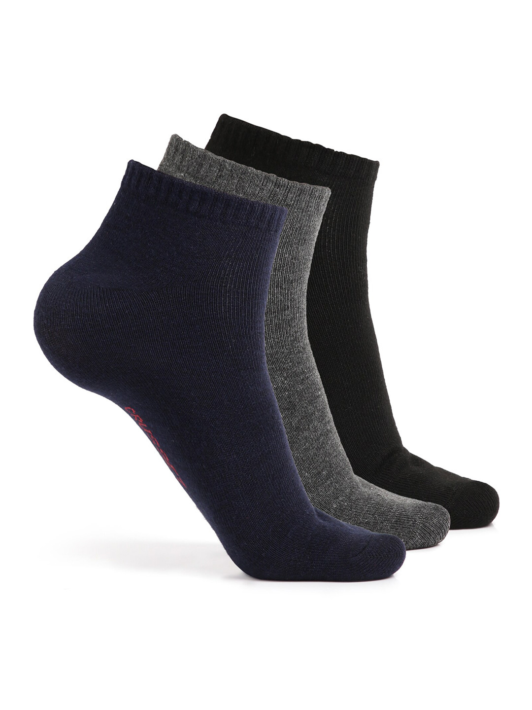 

CRUSSET Men Pack Of 3 Assorted Ankle Length Socks