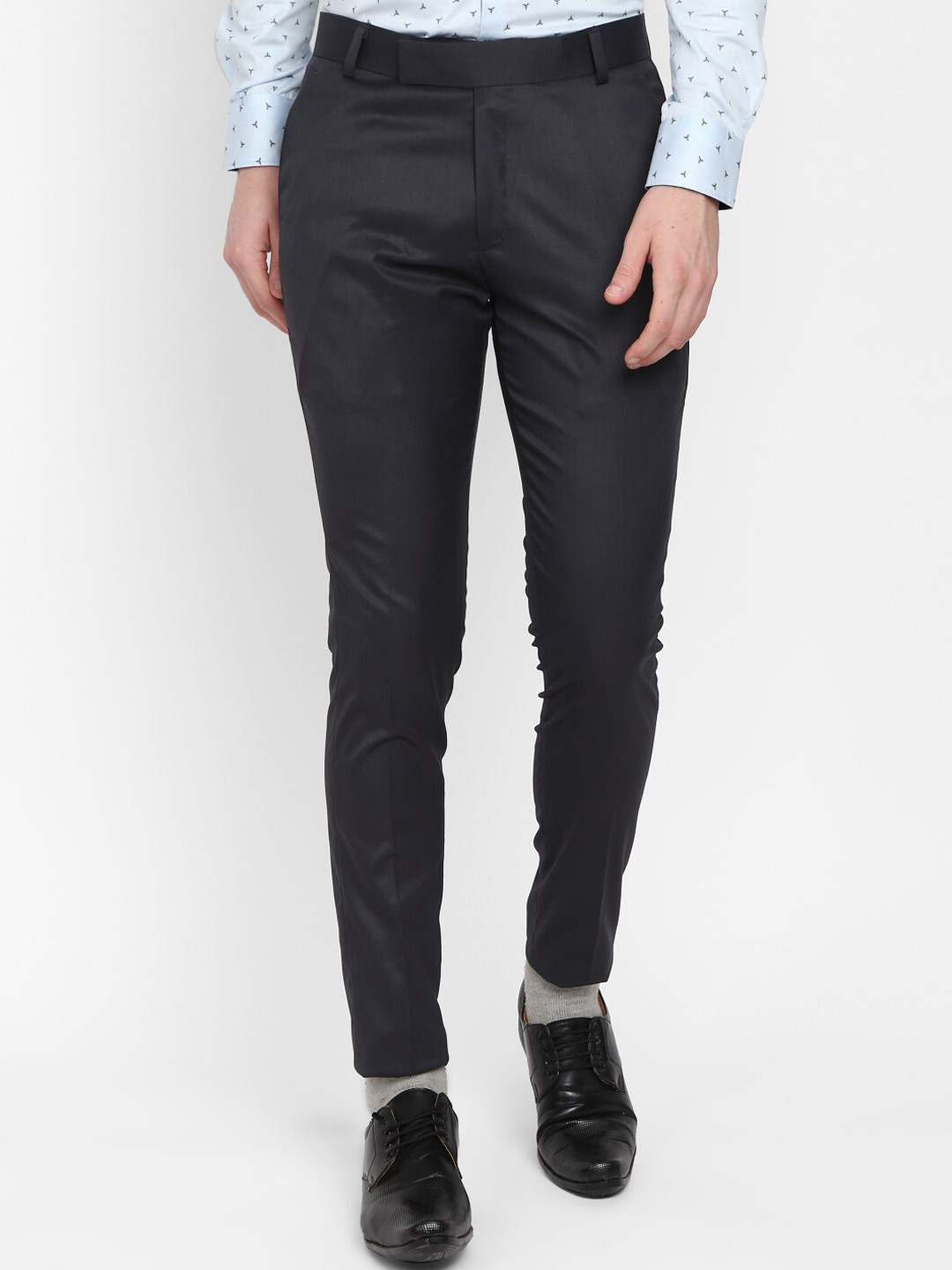 

V-Mart Men Grey Slim Fit Easy Wash Cotton Formal Trousers